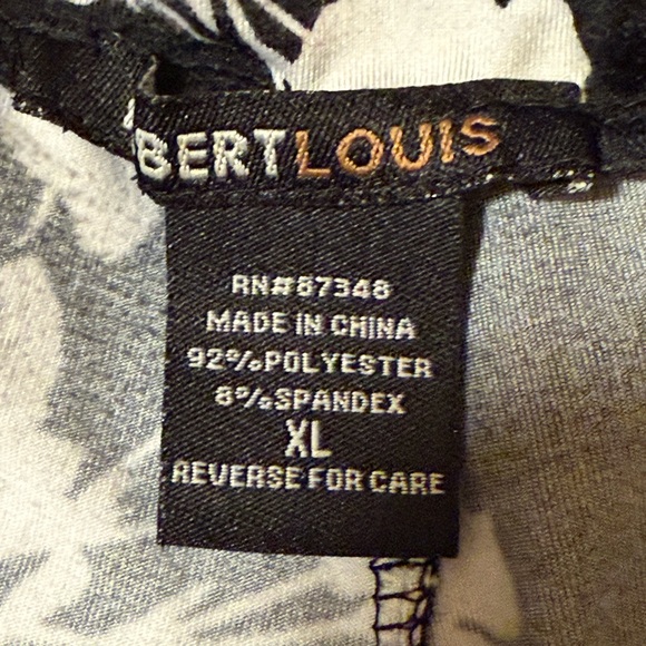 Robert Louis Black and White Floral Pants - Picture 4 of 4